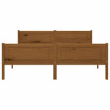 Bed Frame Honey brown Solid pinewood, plywood Double 322113