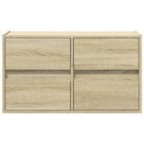 TV Wall Cabinet with LED Lights Sonoma Oak 80x31x45 cm 852287