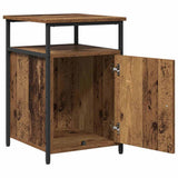 Bedside Cabinet with Drawer 2 pcs Old wood Engineered Wood 879502