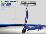 Folding Electric Kids Scooter Ride on Age 7-14, Blue/Black T3398P349433