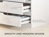 Chest of Four High Gloss Front Drawers - White T3398P342358