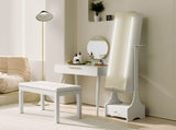 Jewellery Cabinet, Full Length Mirror with Storage, Free Standing Mirror with LED Lights, Hooks, T3398P340957