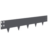 Lawn Edging 50 pcs 100 x 20 cm Steel Anthracite 8008585