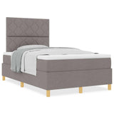 Box Spring Bed with Headboard Taupe 120 x 200 cm Fabric 3339690