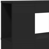 LED Headboard Black 220x18,5x103,5 cm Engineered Wood 837373