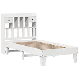 Bed Frame without Mattress White 90x190 cm Solid Wood Pine 3308865