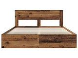 Bed Frame with Headboard Old Wood 140 x 190 cm Solid Pine Wood 3409757