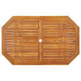 Dining Set Natural Wood Solid Acacia Wood 5 Piece Set Foldable 3086996
