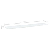 805378 Bookshelf Boards 4 pcs White 100x20x1,5 cm Engineered Wood