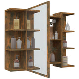 Bathroom Mirror Cabinet Smoked Oak 80x20.5x64 cm Engineered Wood 815522