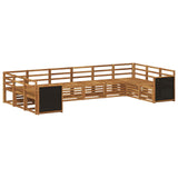 Sectional Sofa Set 7 pcs Natural Solid Acacia Wood 3384880