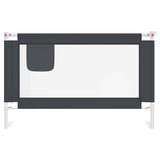 10227 Toddler Safety Bed Rail Dark Grey 120x25 cm Fabric