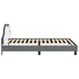 Children's Bed Frame with Headboard Light Grey 90 x 200 cm PU 42011187