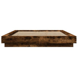 Bed Frame without Mattress Smoked Oak 135x190 cm Double 3281228