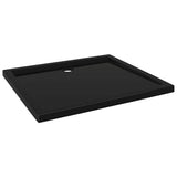 Rectangular ABS Shower Base Tray Black 80x90 cm 148917