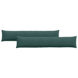 Sofa Pillows 2 pcs Dark green 200 x 40 cm Corduroy Fabric 42013887