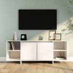 TV Cabinet White 130x35x50 cm Engineered Wood 809584