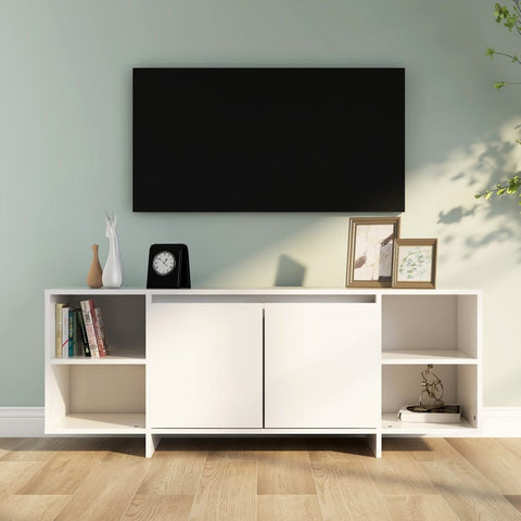 TV Cabinet White 130x35x50 cm Engineered Wood 809584