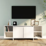TV Cabinet White 130x35x50 cm Engineered Wood 809584