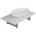 ZNTS Two Piece Bathroom Furniture Set Ceramic White 279339