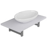 ZNTS Two Piece Bathroom Furniture Set Ceramic White 279339