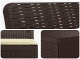 7-Seater Garden Sofa with Cushions Rattan Look PP Brown 3444146