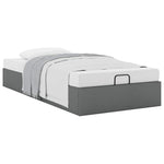 Ottoman Bed Frame without Mattress Dark Grey Single Fabric 3310917
