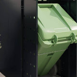 Wheelie Bin Storage for 4 Bins Black 272 x 77.5 x 121.5 cm 3394740