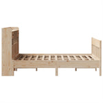 ZNTS Bed Frame without Mattress 120x200 cm Solid Wood Pine 3323263