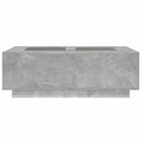 Coffee Table with Infinity LED Concrete Grey 116x69x40 cm 3284059
