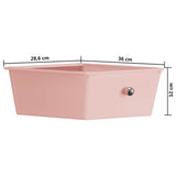 4-Drawer Mobile Storage Trolley Pink Plastic 320400