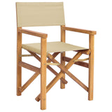 Dining Chair Brown and Beige 56 x 54 x 87 cm Solid Teak Wood 42032676