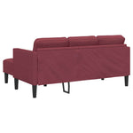 Sofa Set 2 pcs Wine red 173 x 131 x 67 cm Fabric 3329255