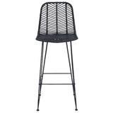 Bar Chair 2 pcs 44 x 52 x 111 cm Rattan and Iron 42011549