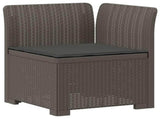 3-Seater Garden Sofa with Cushions Rattan Look PP Light Grey 3443831