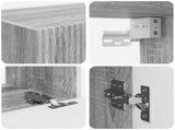 TV Wall Cabinet Set 4 pcs Grey Sonoma Engineered Wood 3408913