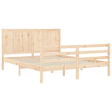 Bed Frame without Mattress King Size Solid Wood 3194511