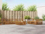 Outdoor Sofa Set 6 pcs Natural Solid Acacia Wood 3373034