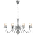 Chandelier Silver 8 x E14 Bulbs 281618