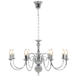 Chandelier Silver 8 x E14 Bulbs 281618