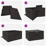 Storage Box 24 pcs Anthracite 43 x 34 x 23 cm Non-woven fabric 42024579