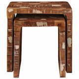 Nesting Tables 2 pcs Brown 46 x 40 x 46 cm Solid Reclaim Wood 4104560