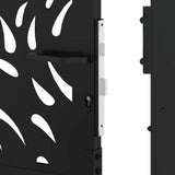 Garden Gate Black 100x125 cm Steel Flame Design 4100990