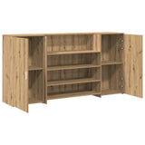 Reception Desk Artisan Oak 200x50x103.5 cm Engineered Wood 3324186