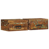 Wall-mounted Bedside Cabinets 2 pcs Solid Wood Reclaimed 4017456