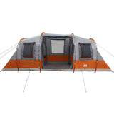 Camping Tent Tunnel 4-Person Grey and Orange Waterproof 4009412
