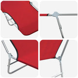 Sunlounger Set of 2 Red 44301