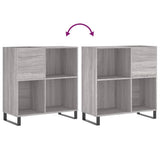 Record Cabinet Grey Sonoma 84.5x38x89 cm Engineered Wood 831786