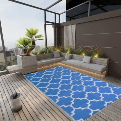 Outdoor Rug ARAKIL Blue 190x290 cm PP 317001