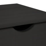 Rolling Cabinet Black 34 x 39 x 65.5 cm Solid Pine Wood 42028359